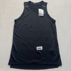 Nike Men's Breathe DriFit Running Tank Top Black Sz S Brand New